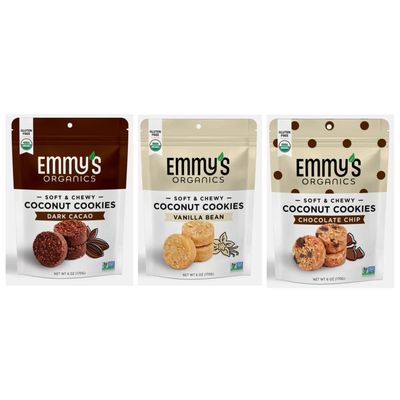 Emmy&#39;s Organics Coconut Cookies Variety Pack (Pack of 3)  Gluten-Free, Organic, Vegan, Paleo-Friendly