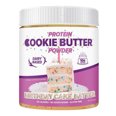 Flexible Dieting Lifestyle Whey Protein Cookie Butter Powder - Birthday Cake Batter  Keto-Friendly, Low Carb, No Added Sugars, Gluten-Free  Easy to Mix, Bake and Spread  7.9oz