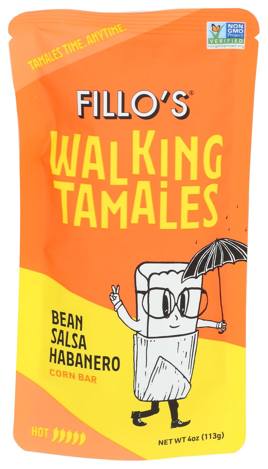 FILLOS Bean Salsa Habanero Walking Tamales, 4 OZ
