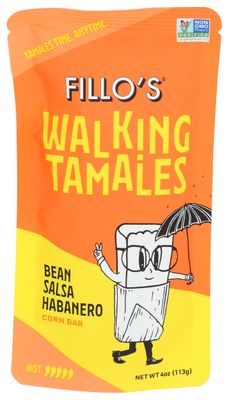 FILLOS Bean Salsa Habanero Walking Tamales, 4 OZ