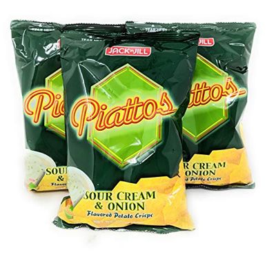 Jackn Jill Piattos Sour Cream &amp; Onion 3oz, 3 Pack
