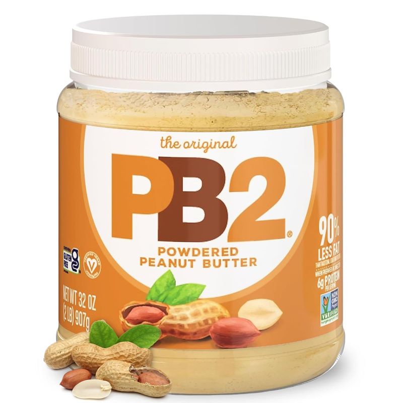 PB2 Powdered Peanut Butter Powder  Certified Gluten Free, Low-Carb, Keto Diet Friendly  Original Flavor with 6G of Protein, 90% Less Fat, 60 Calories Per Serving  Easy Mix for Healthy, Fit Diet