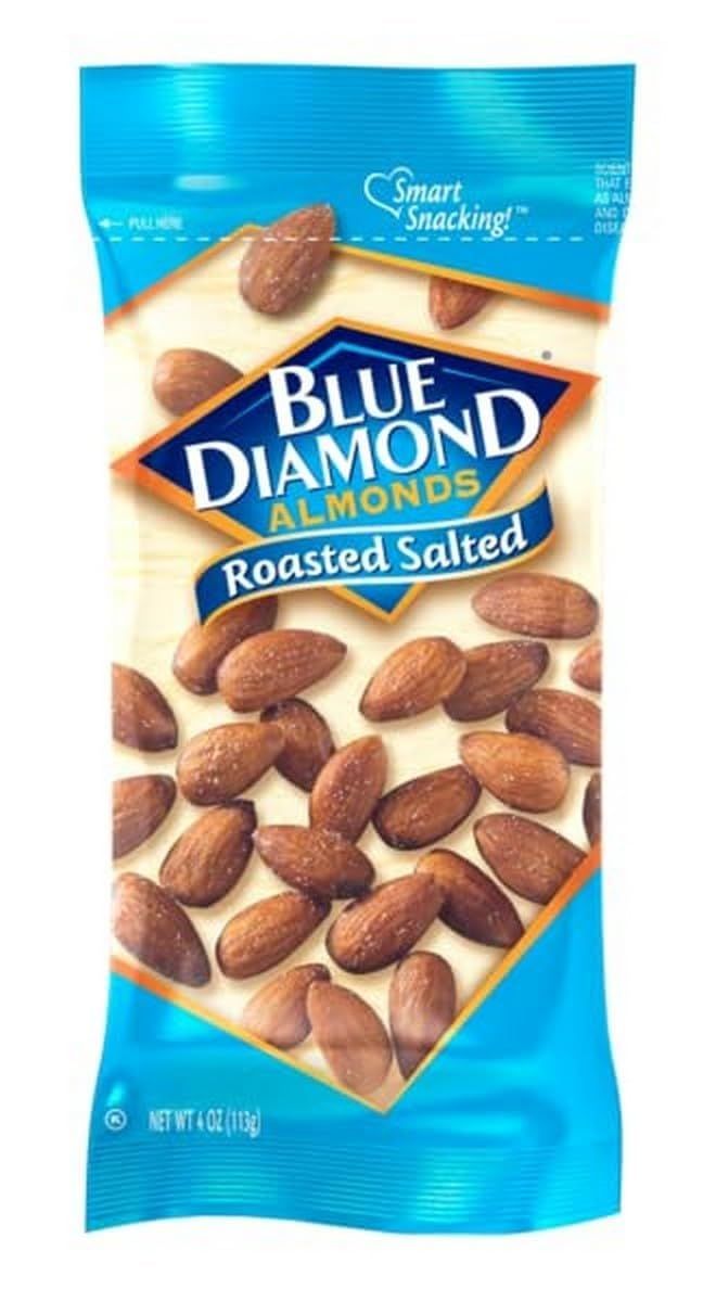 Blue Diamond Almonds, Roasted Salted, 4 oz, 12 Count