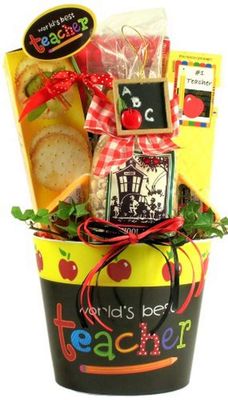 Worlds Best Teacher, Gift Basket for Teachers