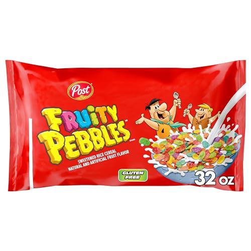 Post Fruity PEBBLES Cereal, 32 OZ Bag