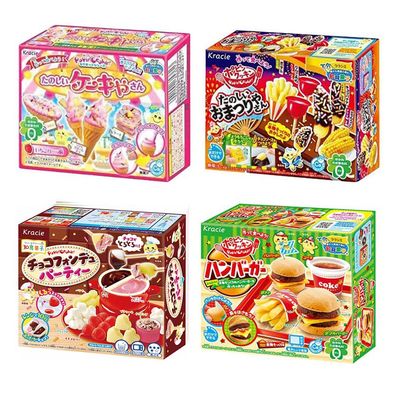 Popin&#39; Cookin&#39; DIY Kit Japaneese Snack Boxes Assortment 4pcs Kracie Party Children Ninjapo