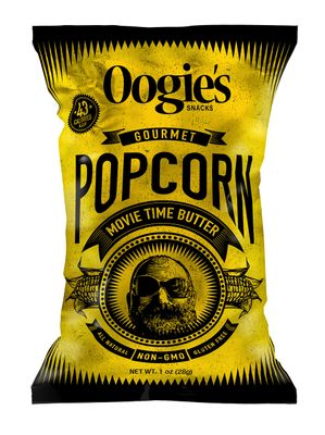 Oogie&#39;s Gourmet Popcorn  20 Pack  Movie Time Butter Flavor  Gluten Free Popcorn Snacks  1oz Individual Bags