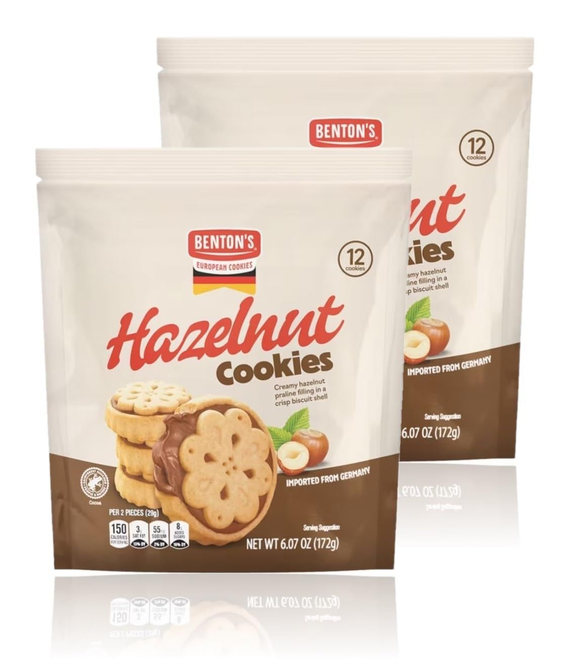 Bentons Cookies (Pack of 2, Hazelnut)