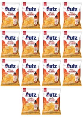 Utz Mike&#39;s Hot Honey Potato Chips, 14 ct, 2.625 oz. Bags - Spicy &amp; Sweet Flavor, Gluten-Free, Made with Mikes Hot Honey Infused with Chilies, Perfect for Snacking On-the-Go or Parties