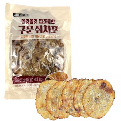 Roasted Dried Filefish Fillet Jerky Korean Grilled Seafood Asian Snack Jwipo ,  120g(4.23oz)