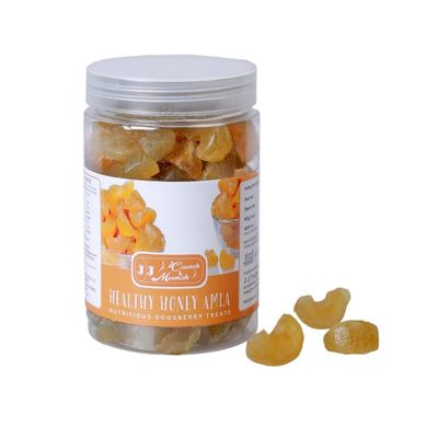 J J Crunch N Munch Honey Amla Candy Purely Honey Processed Sugar-free Dry Amla Candy Best For Eyes, Hairs Low-Calorie Dry Fruit Snack And 100% Natural Honey Sweetened Snack(Pack of 250 Gm)