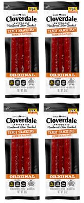 Cloverdale Tangy Snackers Summer Sausage 3 Ounce (Pack of 4) - Mini Snacking Summer Sausages, Soft Bite Meat Snacks, Snack Size Summer Sausage Sticks