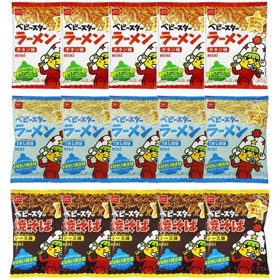 Baby Star Ramen mini Assorted B Various 15 Packs Japanese Popular Famous Snack Ninjapo Japan