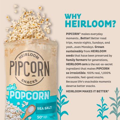 Heirloom Snack Variety Pack by Pipcorn - 1oz 24pk - with Cheese Balls and Mini Popcorn, Healthy Snacks, Gluten Free Snacks, Snack Variety Packs, Heirloom Corn