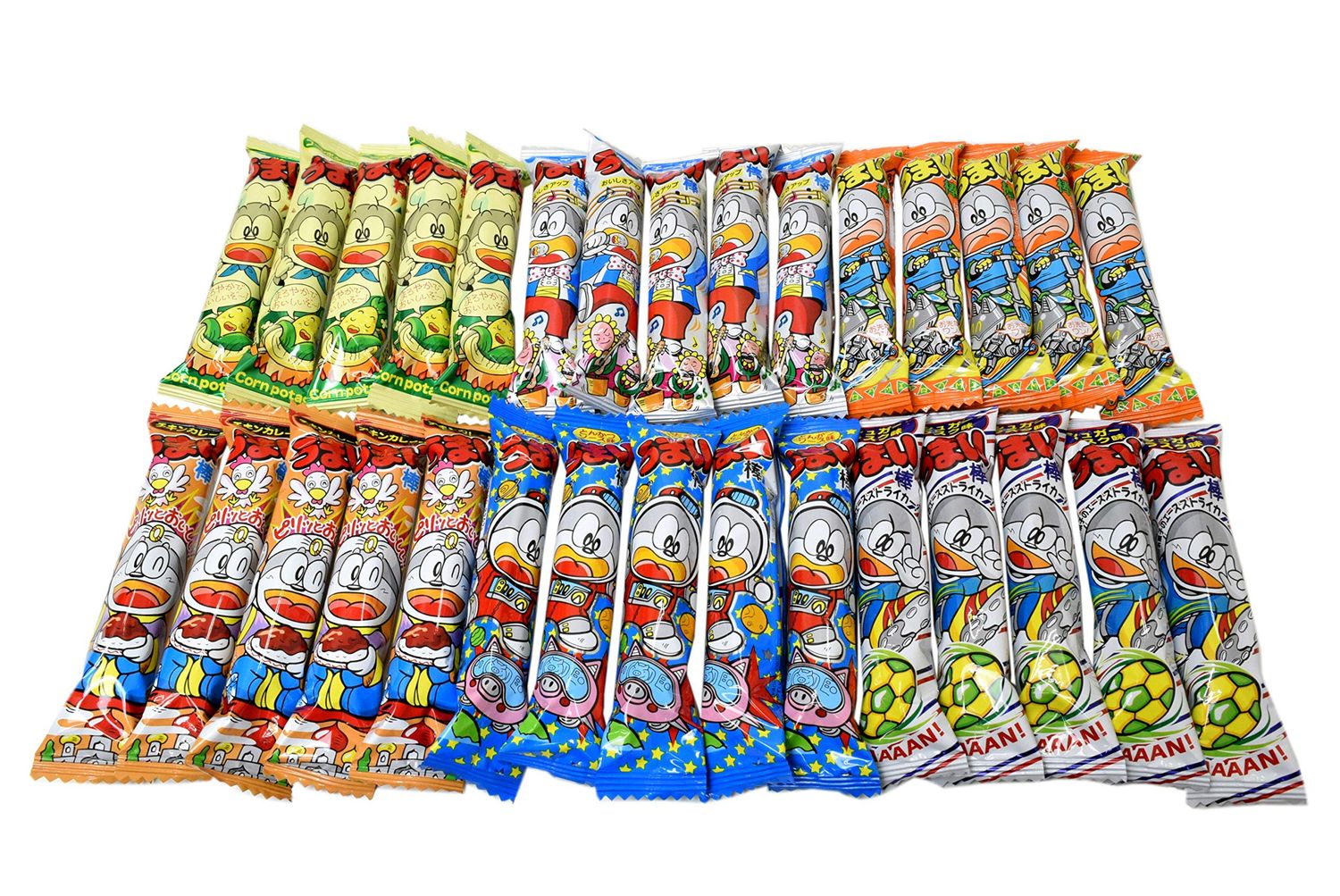 Umaibo, Japanese popular snack food, 30 packs(6 taste5 packs) No.a173
