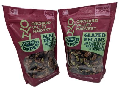 Generic Glazed Pecans Salad Toppers (2-Pack) - 24oz Large Resealable Bags - Non-GMO, No Artificial Ingredients, Perfect for Salads, Snacks, and More!