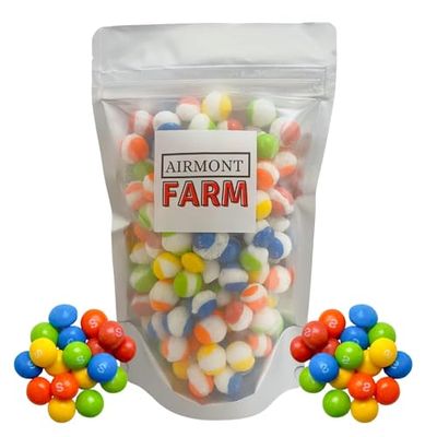 Freeze Dried Candy Tropical Rainbow Candy 5oz - Ships In Box - Deliciously Crunchy, Intense Flavor, Lightweight Snack - Resealable Bag (Tropical 5oz)