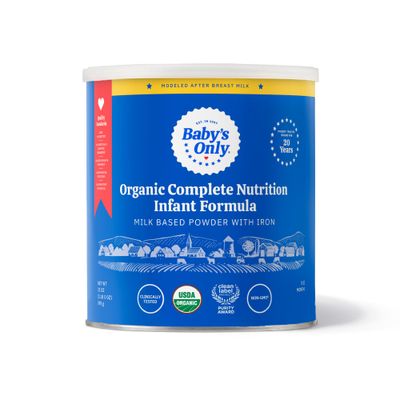 Baby&#39;s Only Organic Complete Nutrition Infant Formula, Milk Based Powder with Iron, Modeled After Breast Milk, Newborn to 12 Months Old, 21 oz, 1 Pack