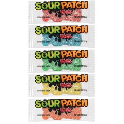 SOUR PATCH KIDS Big Individually Wrapped Soft &amp; Chewy Candy, Bulk Candy, 240 Count Box