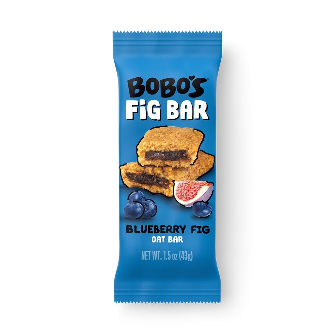 Bobo&#39;s Fig Bar (30, Blueberry), Soft Baked, Non-GMO, Vegan, Snack Bar, Gluten Free