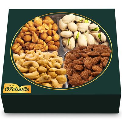 Nuts Gift Basket - Gift Basket of Cravings Gourmet Nuts Collection, Healthy Kosher Snacks, Premium Mixed Nuts Gift Box Bouquet Platter Perfect for Holiday Gifts.