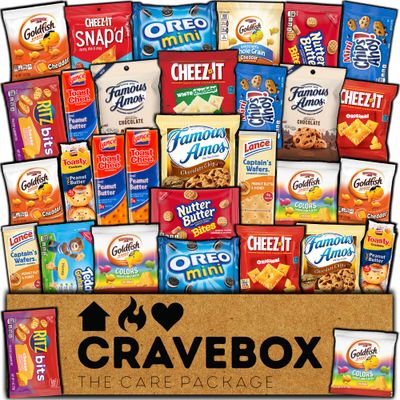 CRAVEBOX Cookies and Crackers Snack Box Variety - Easter - College Back to School