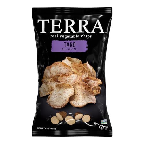 Terra Vegetable Chips, Taro Chips with Sea Salt, 5 Oz (Pack of 12)