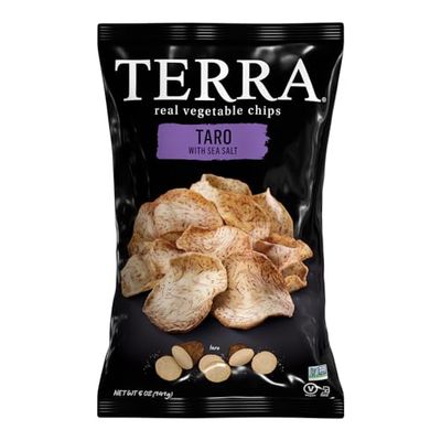 Terra Vegetable Chips, Taro Chips with Sea Salt, 5 Oz (Pack of 12)