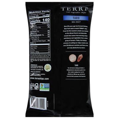 Terra Vegetable Chips, Taro Chips with Sea Salt, 5 Oz (Pack of 12)