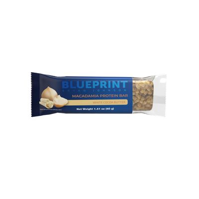 Blueprint Bryan Johnson Macadamia Nut Protein Bar - 9G Plant Protein - Healthy Fats - Supports Muscle Growth - Low Carb &amp; Sugar - Natural Ingredients - Vegan Keto Snack (Raspberry - 12 Pack)