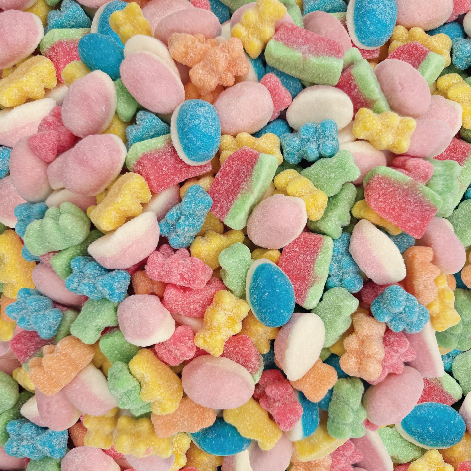 Easter Gummy Candy Mix  2-Pound Bag  Sour Gummy Bears  Puffy Gummies  Watermelon Wedges