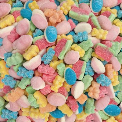 Easter Gummy Candy Mix  2-Pound Bag  Sour Gummy Bears  Puffy Gummies  Watermelon Wedges