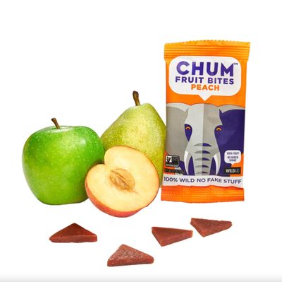 Chum Fruit Bites  Peach  48 Pack  100% Fruit  No Added Sugar  Plant Based  All-Natural Healthy Fruit Snack  High Fiber  Vegan  Gluten Free  non-GMO  Kosher  Paleo
