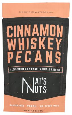 Nat&#39;s Nuts Cinnamon Whiskey Pecans, 4 OZ