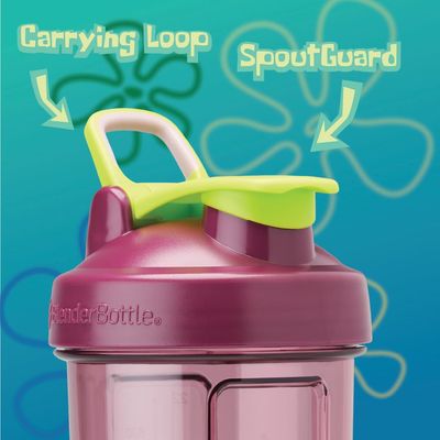 BlenderBottle Spongebob Shaker Bottle Pro Series Perfect for Protein Shakes and Pre Workout, 28-Ounce, Red, My Names Not Rick