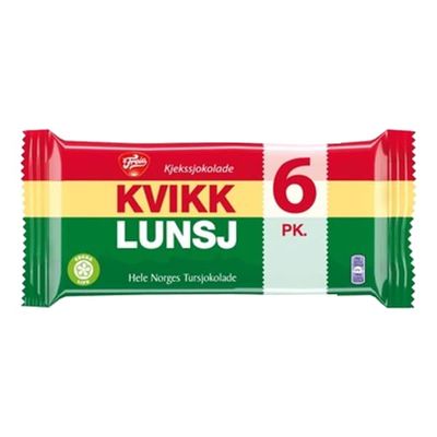 Freia Kvikklunsj - Chocolate Covered Wafers 8-Pack
