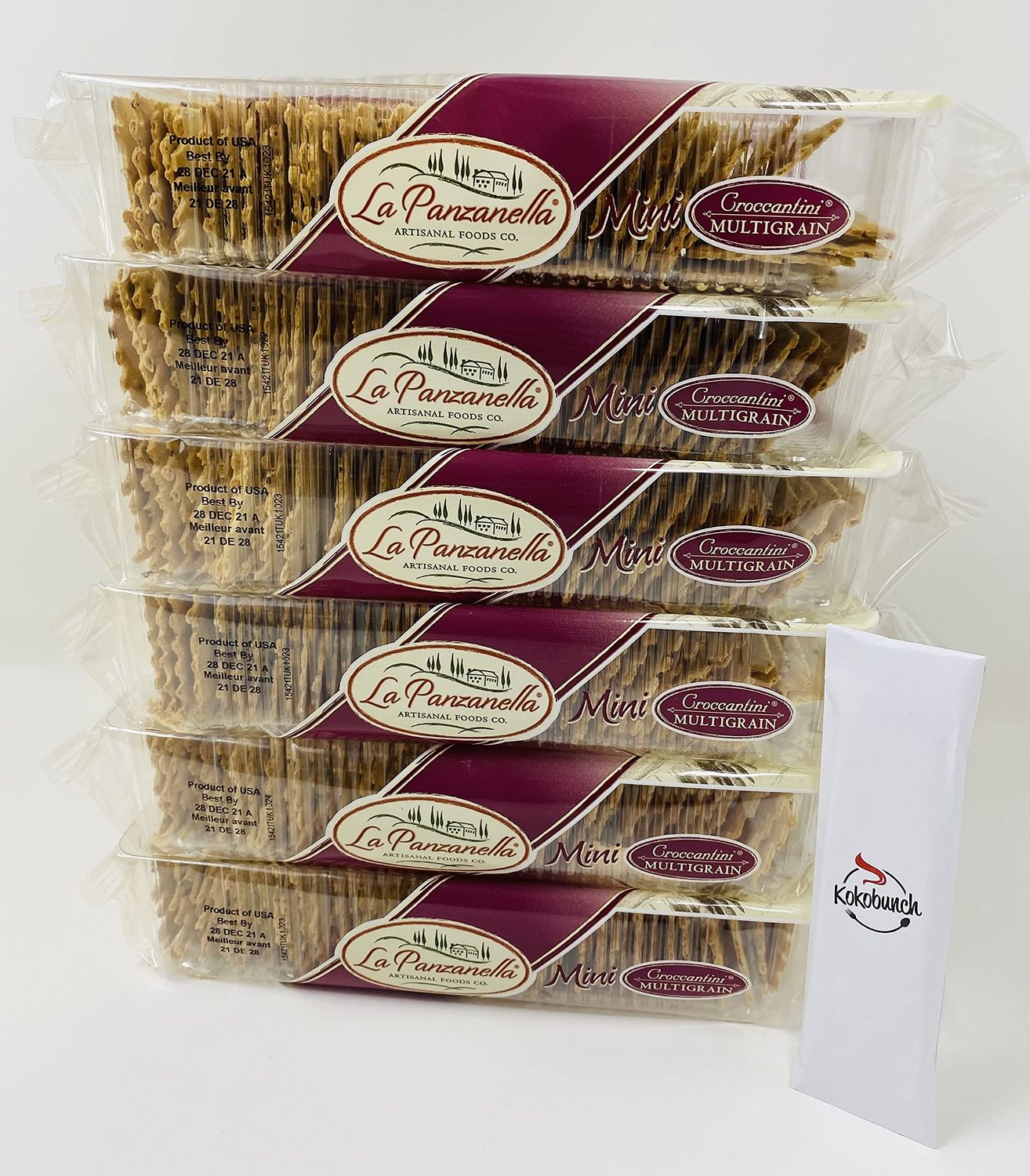 Artisan Gourmet Crackers Mini Croccantini Multigrain Flatbread 6oz 6PACK
