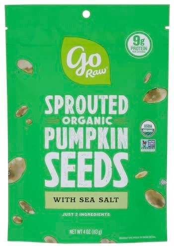 Go Raw, Sprouted Pumpkin Seeds with Sea Salt, Organic, 4Oz