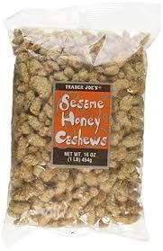 Trader Joe&#39;s Sesame Honey Cashews 1 lb Bag (Pack of 2)