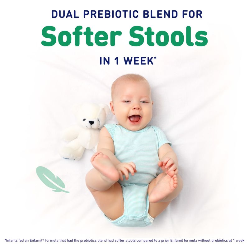 Enfamil Reguline Baby Formula, Milk-Based Infant Nutrition, Dual Prebiotics for Soft, Comfortable Stools within 1 Week of Use, Omega-3 DHA for Immune Support, Reusable Powder Tub, 19.5 Oz