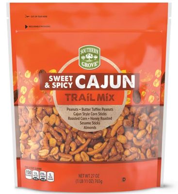 Generic Southern Grove Cajun Trail Mix: Butter Toffee Peanuts, Roasted Corn, Almonds, Corn Sticks, Sesame Sticks (SimplyComplete Bundle) Resealable Zip Bag - 27 Oz - Sweet &amp; Spicy