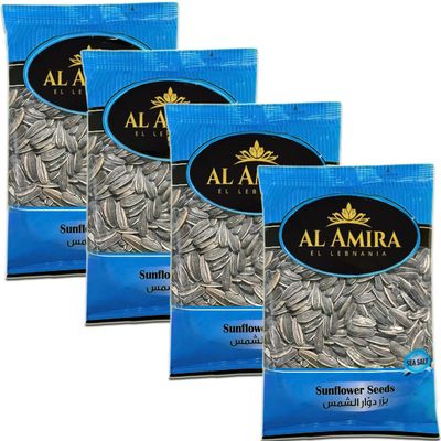 Al Amira Nuts - Roasted &amp; Sea Salted Sunflower Seeds (4 PACK), 250g x 4