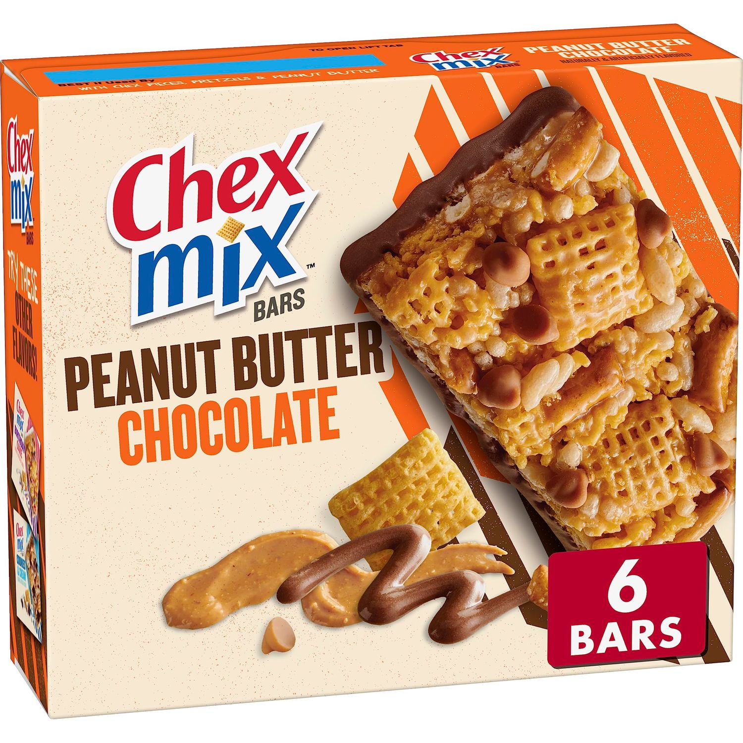 Chex Mix Peanut Butter Chocolate Treat Bar, 6 Bars