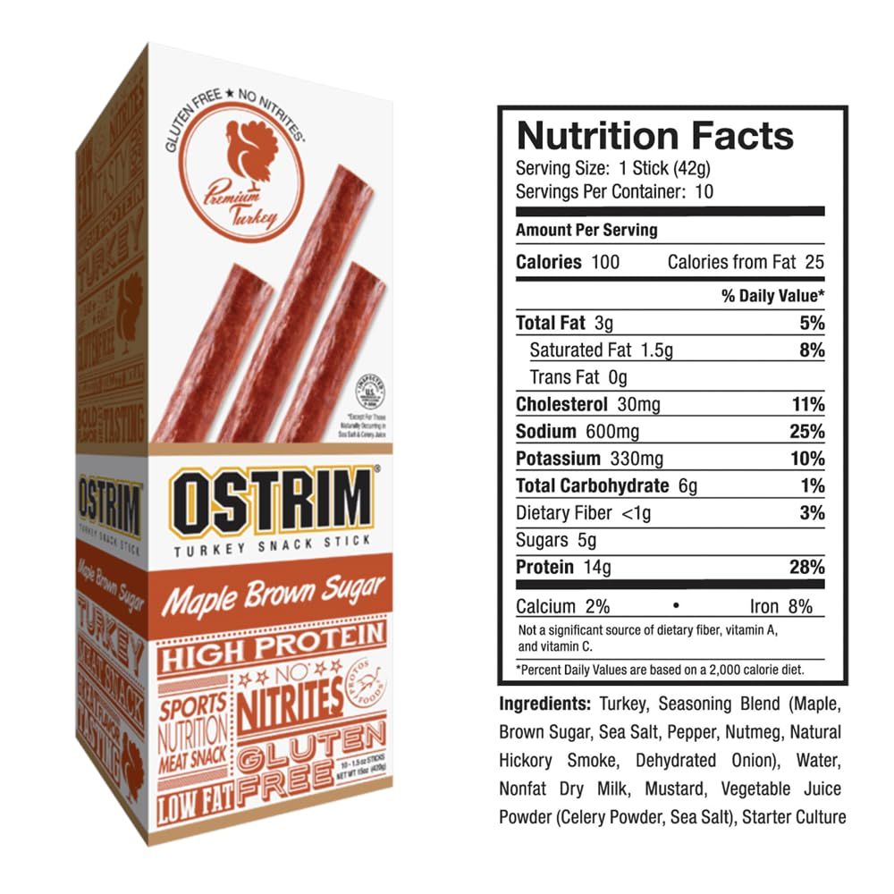 Maple Brown Sugar Turkey Snack Sticks by Ostrim