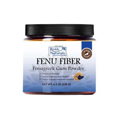 Reddy Naturals Aryana FENU Fiber - Debittered Fenugreek Gum Powder - Muscadine Polyphenols - Supports Healthy Metabolic Functions - Improves Immune and Gut Health - 4.2 OZ (120 G)