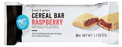Amazon Brand - Happy Belly Fruit &amp; Grain Cereal Bars, Raspberry, 8 Count (Pack of 1)