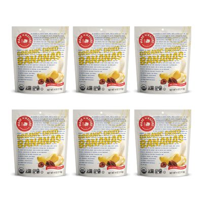 Made In Nature Organic Dried Chewy Banana Slices, 4 Ounce (Pack of 6) - Vegan Snack, Non-GMO, Unsulfured, Gluten Free, Kosher