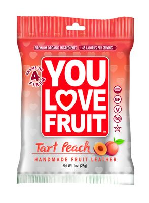 You Love Fruit Organic Fruit Leather, Peach, 1 Ounce (Pack of 12)