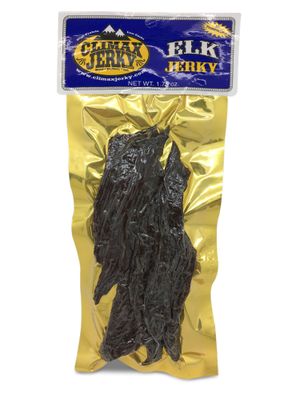 Premium Natural Style Kippered Cut Thick Strips 1.75 OZ. Elk Jerky - No Preservatives - High Protein - Low Carbs - Buy Multiple Packs &amp; Save! (Elk Original, Original 1 Pack)