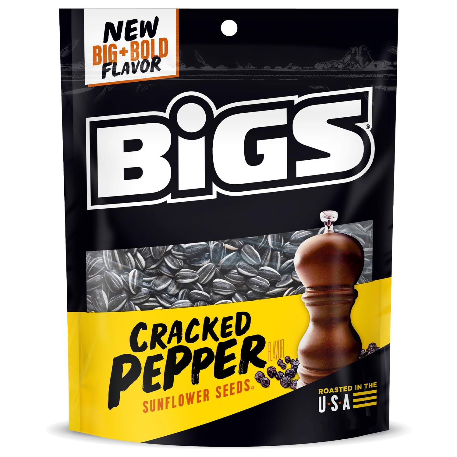 BIGS Cracked Pepper Sunflower Seeds, Keto Friendly Snack, Low Carb Lifestyle, 5.35 oz Bag